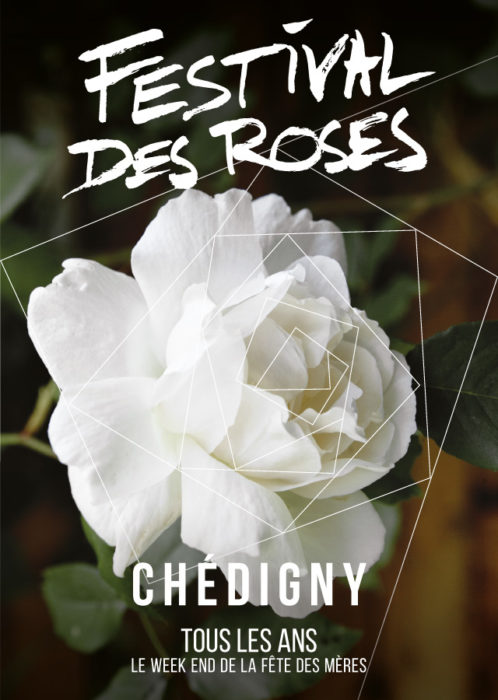 Festival des roses de Chédigny 2016 affiche - eszett studio