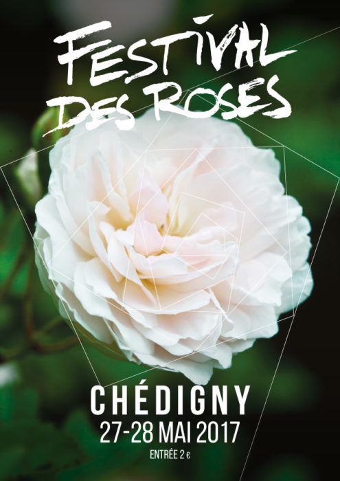 Festival des roses de Chédigny 2017 affiche - eszett studio
