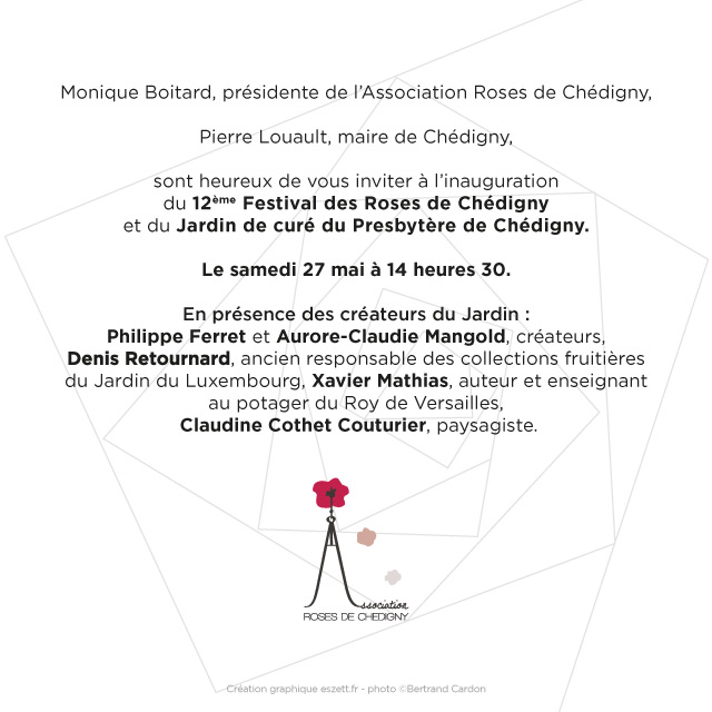 Festival des roses de Chédigny 2017 invitation - eszett studio