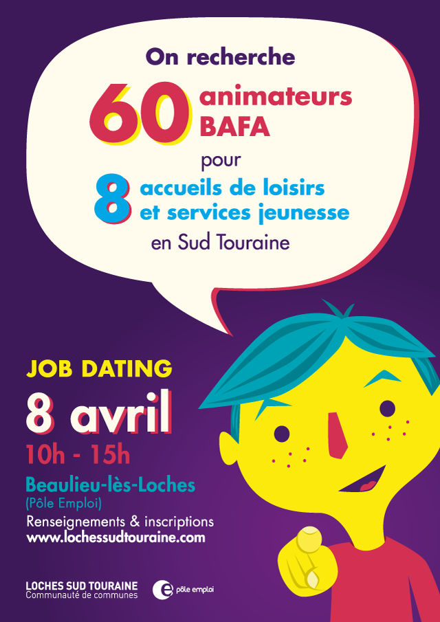 Loches Sud Touraine job dating affiche - eszett studio