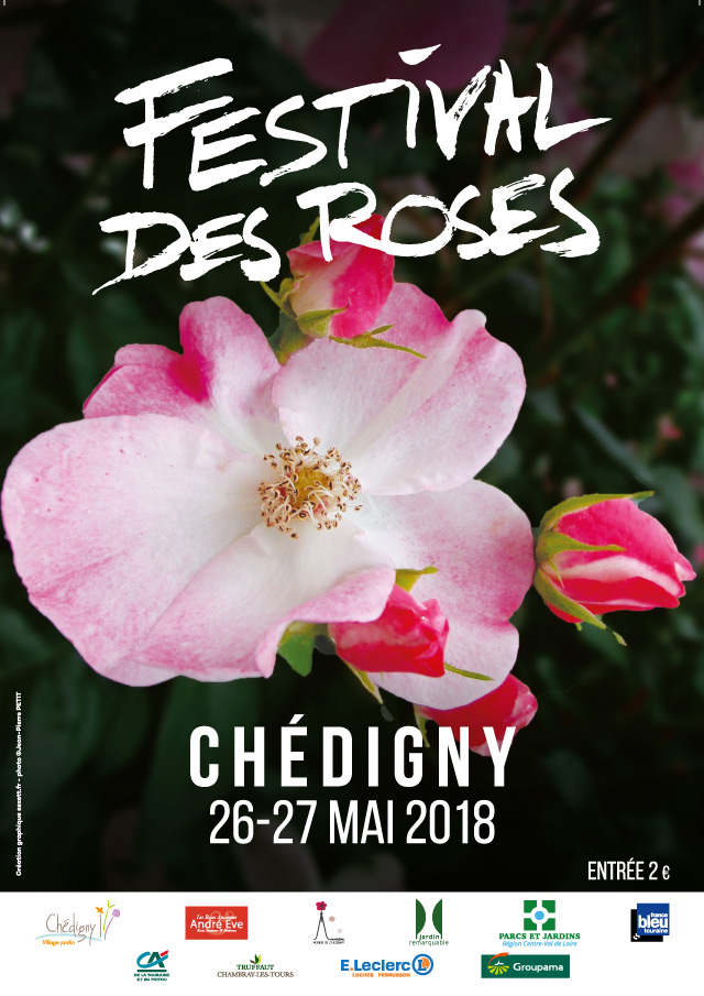 Festival des roses de Chédigny 2018 affiche - eszett studio
