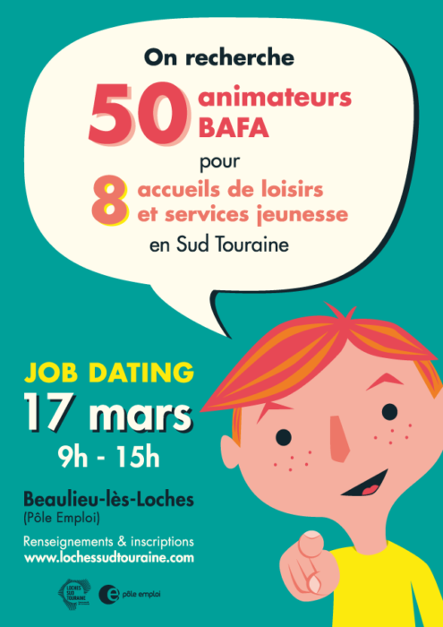 Loches Sud Touraine job dating affiche 2018 - eszett studio