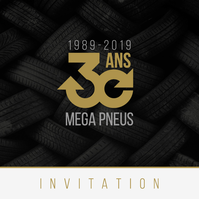 Invitation 30 ans Méga Pneus - eszett studio